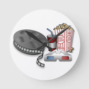 Reloj Redondo Mediano Cine 3D