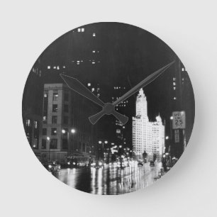 Reloj Redondo Mediano circa 1954: De la visión una avenida de Michigan