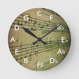 Reloj Redondo Mediano Circle of Fourths clock