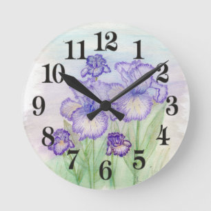 Reloj Redondo Mediano Circo del otoño e iris del art déco