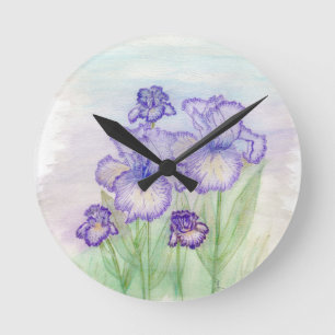Reloj Redondo Mediano Circo otoñal y Art Deco Iris