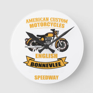 Reloj Redondo Mediano Circuito de carreras de Bonneville, Personalizado 