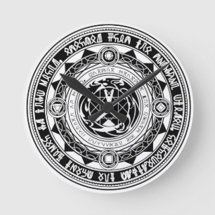 RELOJ REDONDO MEDIANO CÍRCULO DE LA MAGIA DE LOS MAGOS DE LOS JINETES D
