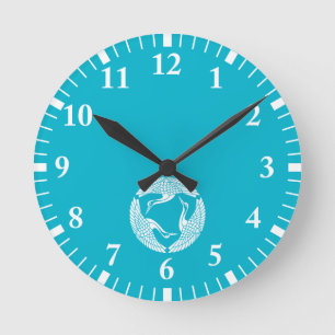 Reloj Redondo Mediano Círculo de tres grullas
