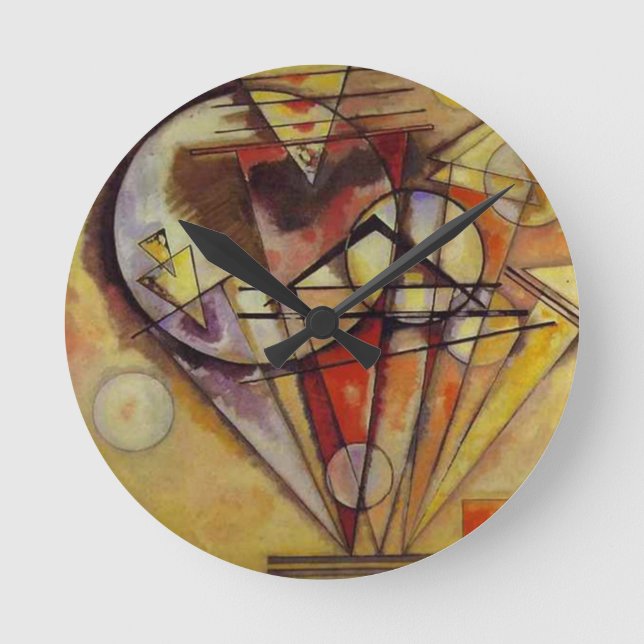 Reloj Redondo Mediano Círculos abstractos de Kandinsky (Anverso)