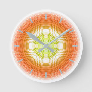 Reloj Redondo Mediano Círculos - colores cítricos