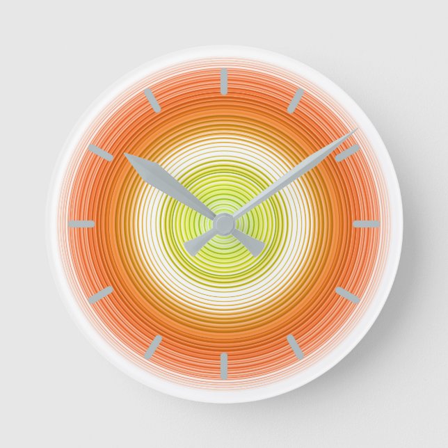 Reloj Redondo Mediano Círculos - colores cítricos (Anverso)