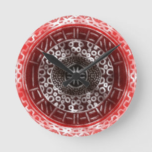 Reloj Redondo Mediano Círculos concéntricos Tribales Africanas Imprimir