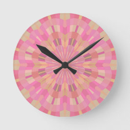 Reloj Redondo Mediano Círculos rosados