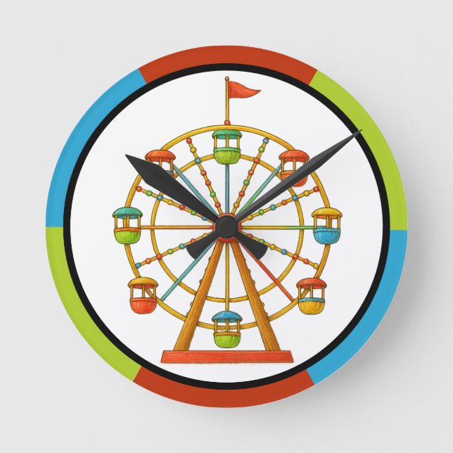 Reloj Redondo Mediano Circus Ferris wheel Wall Clock (Anverso)