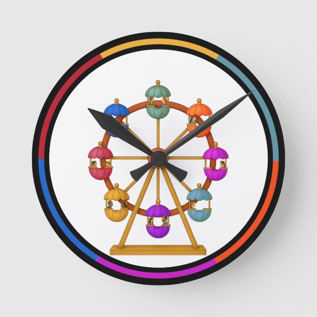 Reloj Redondo Mediano Circus Ferris wheel Wall Clock (Anverso)