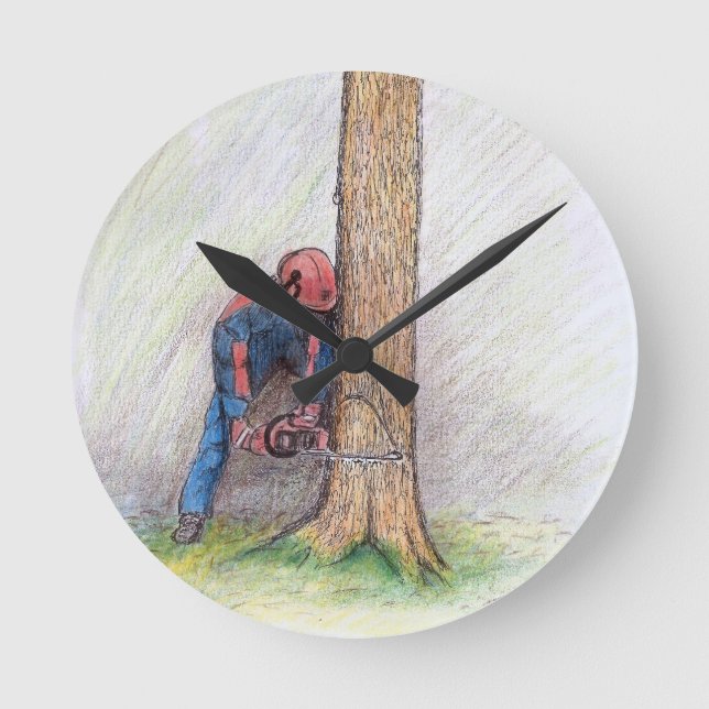 Reloj Redondo Mediano Cirujano arborista (Anverso)