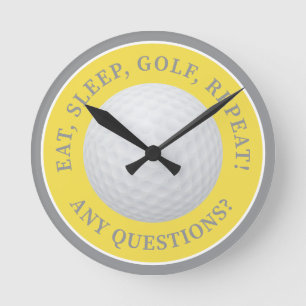Reloj Redondo Mediano Cita de deportes de pelota de golf de golf moderno