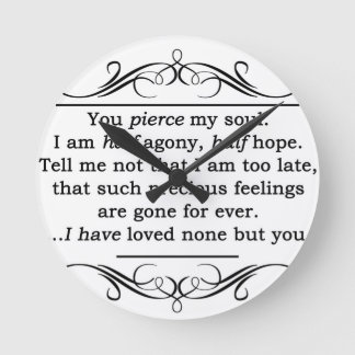 Reloj Redondo Mediano Cita de Jane Austen Persuasion