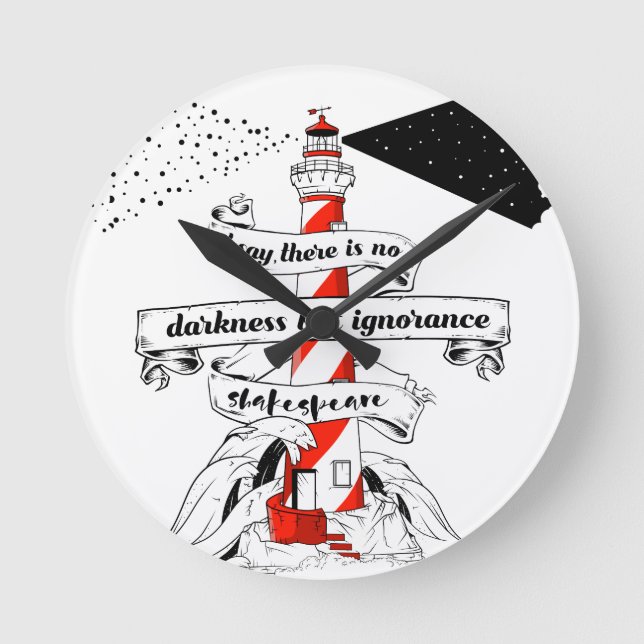 Reloj Redondo Mediano Cita de Shakespeare 12th night (Anverso)