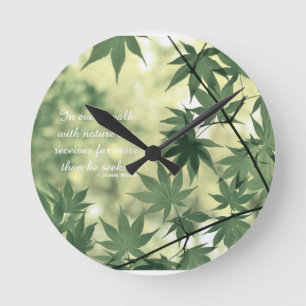 Reloj Redondo Mediano Cita inspiradora de la naturaleza