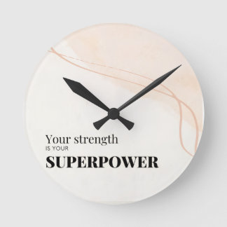 Reloj Redondo Mediano Cita Motivacional 