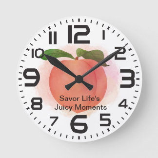 Reloj Redondo Mediano Cita Personalizado de momentos jugosos de sabores 