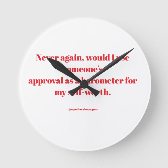 Reloj Redondo Mediano Citas empoderantes (Anverso)