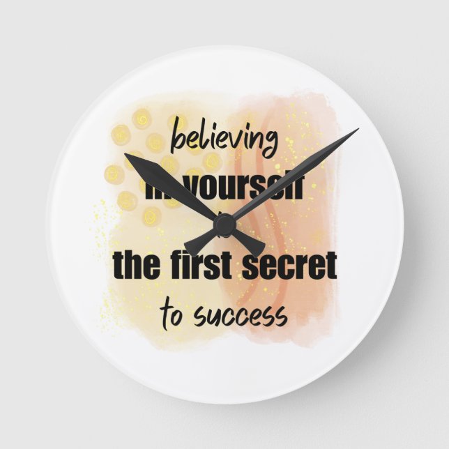 Reloj Redondo Mediano Citas inspiradoras (Anverso)