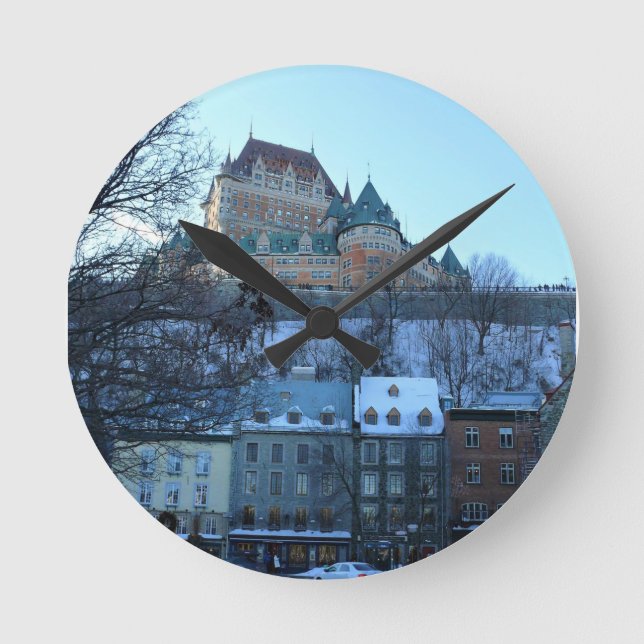 Reloj Redondo Mediano Ciudad Antigua de Quebec, Quebec, Canadá (Anverso)