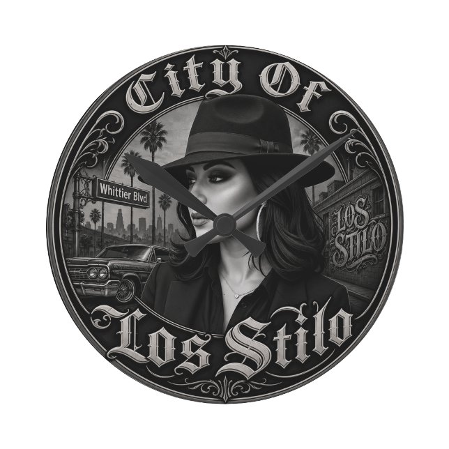 Reloj Redondo Mediano Ciudad de Los Stilo  (City of Los Stilo Round Clock)