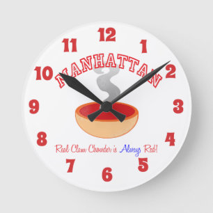 Reloj Redondo Mediano Clam Chowder de Manhattan