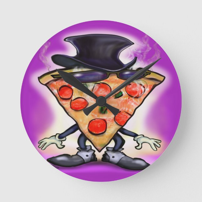 Reloj Redondo Mediano Clásica Pizza (Anverso)