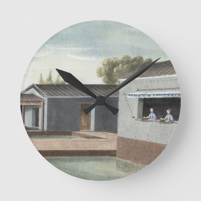 Reloj Redondo Mediano Clasificación del té (w/c en el papel) 2 (Anverso)