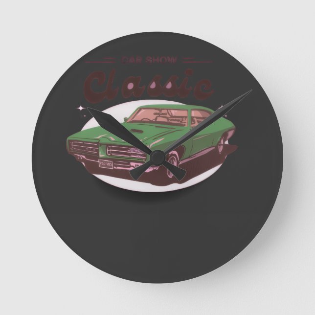 Reloj Redondo Mediano Classic Car Show  (Anverso)