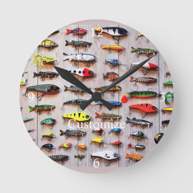 Reloj Redondo Mediano Classic Fishing Lures  Thunder_Cove   (Anverso)