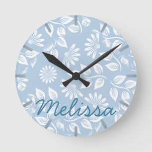 Reloj Redondo Mediano Classical Floral Pattern - Pick your color! -