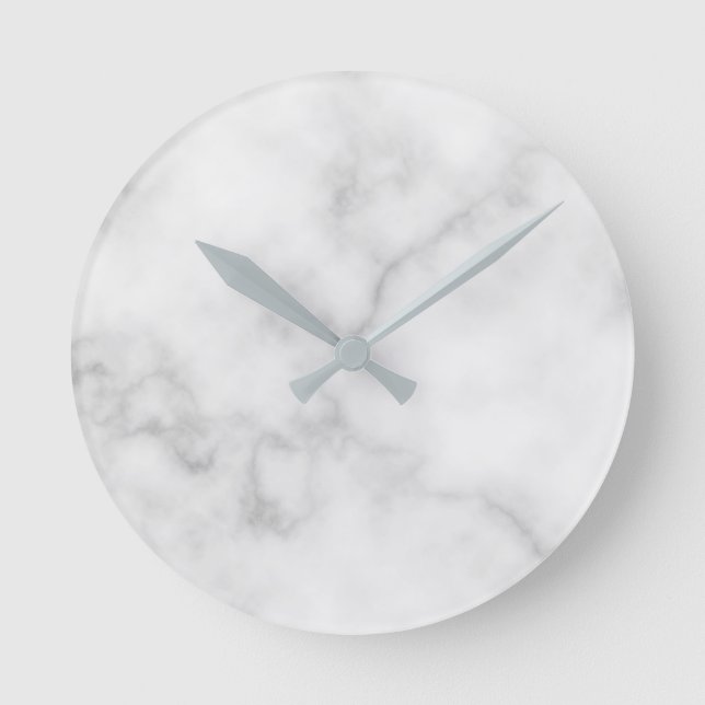 Reloj Redondo Mediano Classy Elegant White Marble Pattern (Anverso)