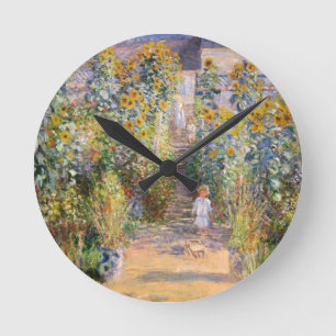 Reloj Redondo Mediano Claude Monet el jardín del artista en Vétheuil, 18