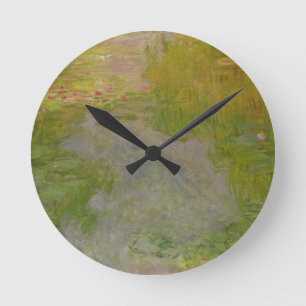Reloj Redondo Mediano Claude Monet el   Waterlilies, c.1919 (aceite en