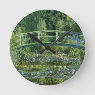 Reloj Redondo Mediano Claude Monet Nenúfares y puente japonés