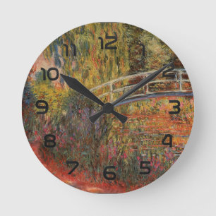 Reloj Redondo Mediano Claude Monet Puente Japonés Giverny Arte