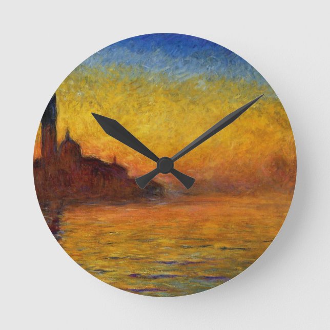 Reloj Redondo Mediano Claude Monet // Twilight de Venecia (Anverso)