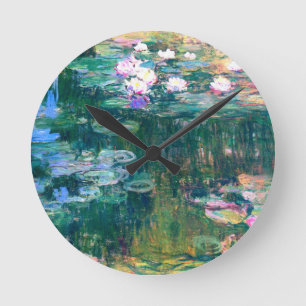 Reloj Redondo Mediano Claude Monet Water Lilies 1917