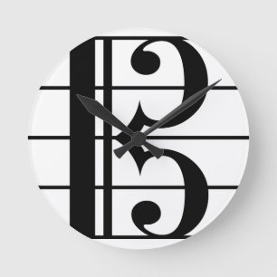 Reloj Redondo Mediano Clef de alto