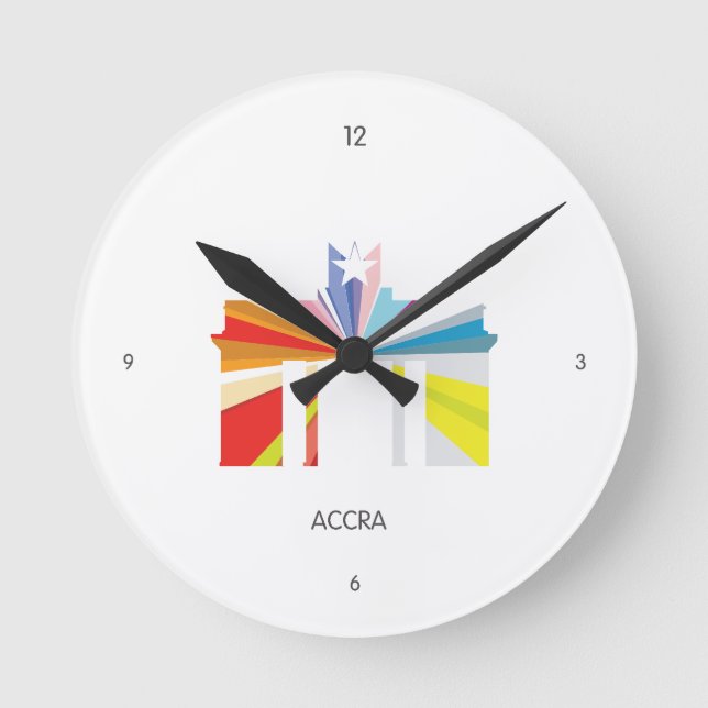 Reloj Redondo Mediano Clock - Accra (Anverso)