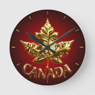 Reloj Redondo Mediano Clock Canada Clock Gold Medalla Canadá de recuerdo