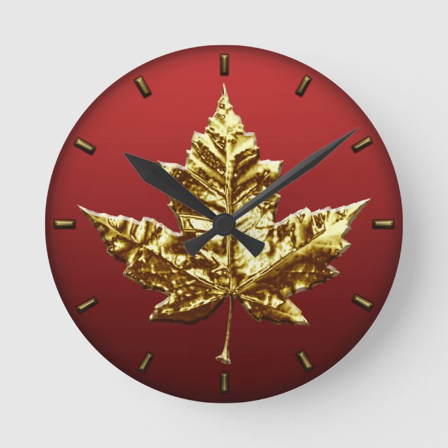 Reloj Redondo Mediano Clock Canada Clock Gold Medalla Canadá de recuerdo (Anverso)