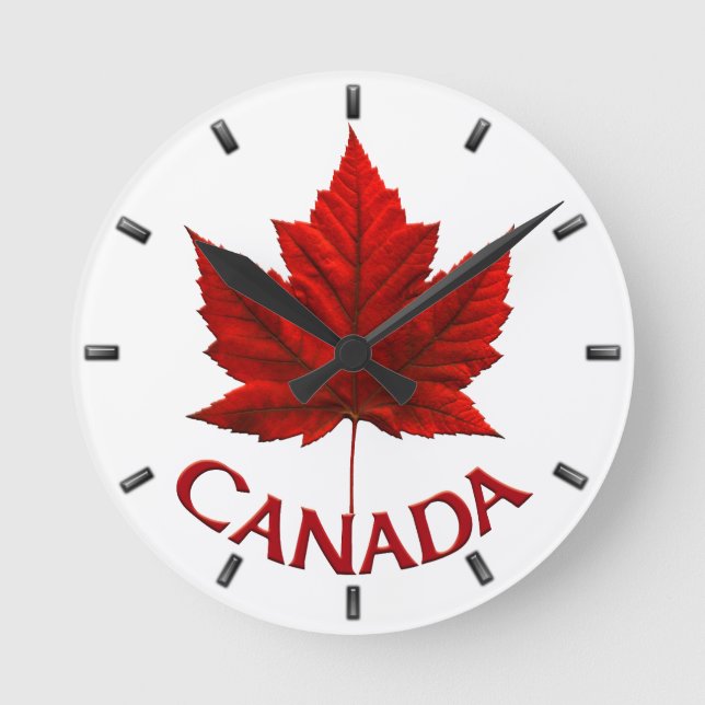 Reloj Redondo Mediano Clock Canada Souvenir Wall Clocks & Gifts (Anverso)