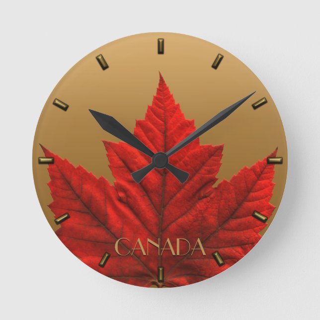 Reloj Redondo Mediano Clock Canada Souvenir Wall Clocks & Gifts (Anverso)