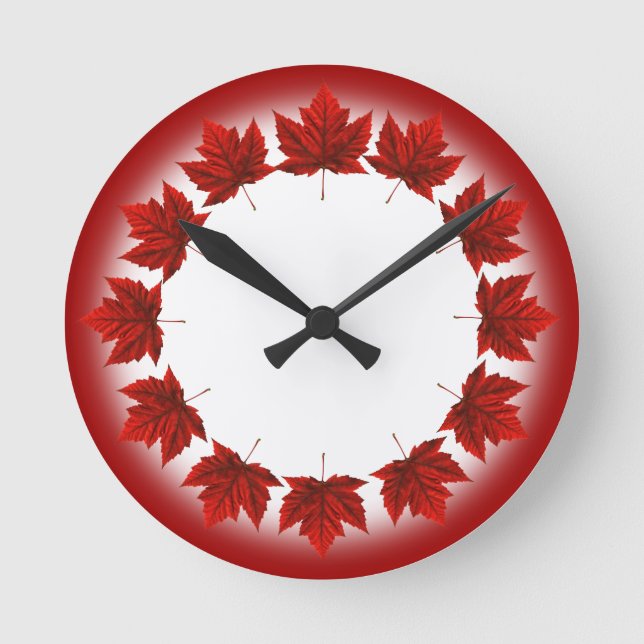 Reloj Redondo Mediano Clock Canada Souvenir Wall Clocks & Gifts (Anverso)
