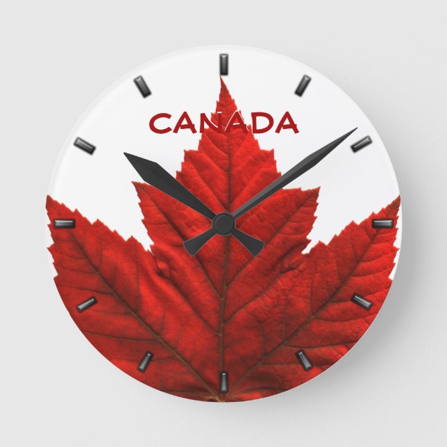 Reloj Redondo Mediano Clock Canada Souvenir Wall Clocks & Gifts (Anverso)