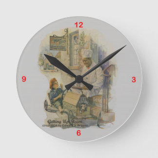 Reloj Redondo Mediano Clock de arte publicitario de crema de trigo #24