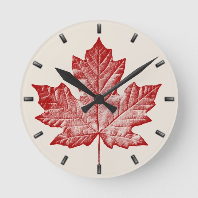 Reloj Redondo Mediano Clock de Canadá Guay Canada Souvenir Wall Clocks R (Anverso)