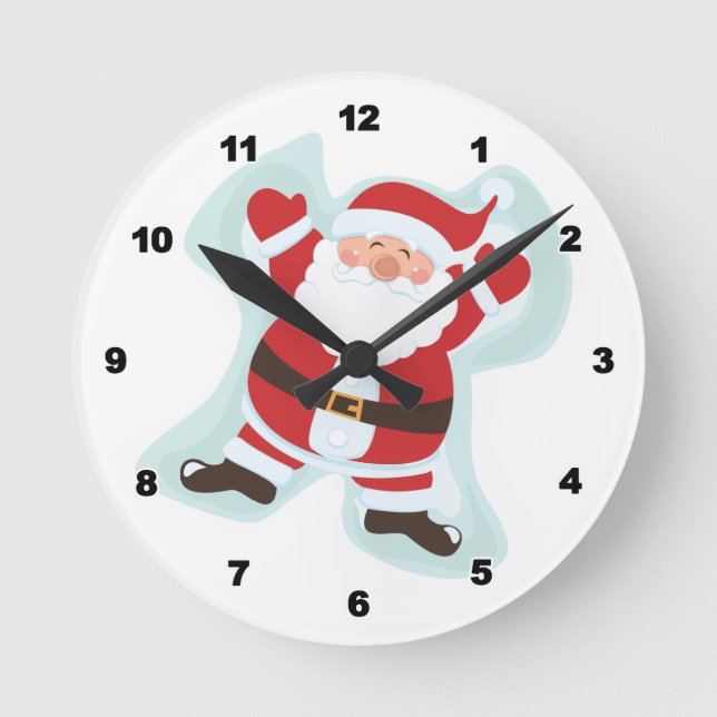 Reloj Redondo Mediano Clock de Santa Claus (Anverso)